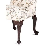 A Chippendale Carved Mahogany Serpentine Seat Scroll-Foot Side Chair