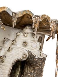 A Pair of North European Gilt and Cream-Painted Grotto Style Wall Brackets