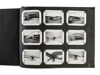 [AVIATION] -- [EARLY PHOTOGRAPHY]. Personal album featuring over 125 photographs of airplanes and pilots as well as other modes of transportation, snapshots, and travel views. Ca 1930s-1940s.