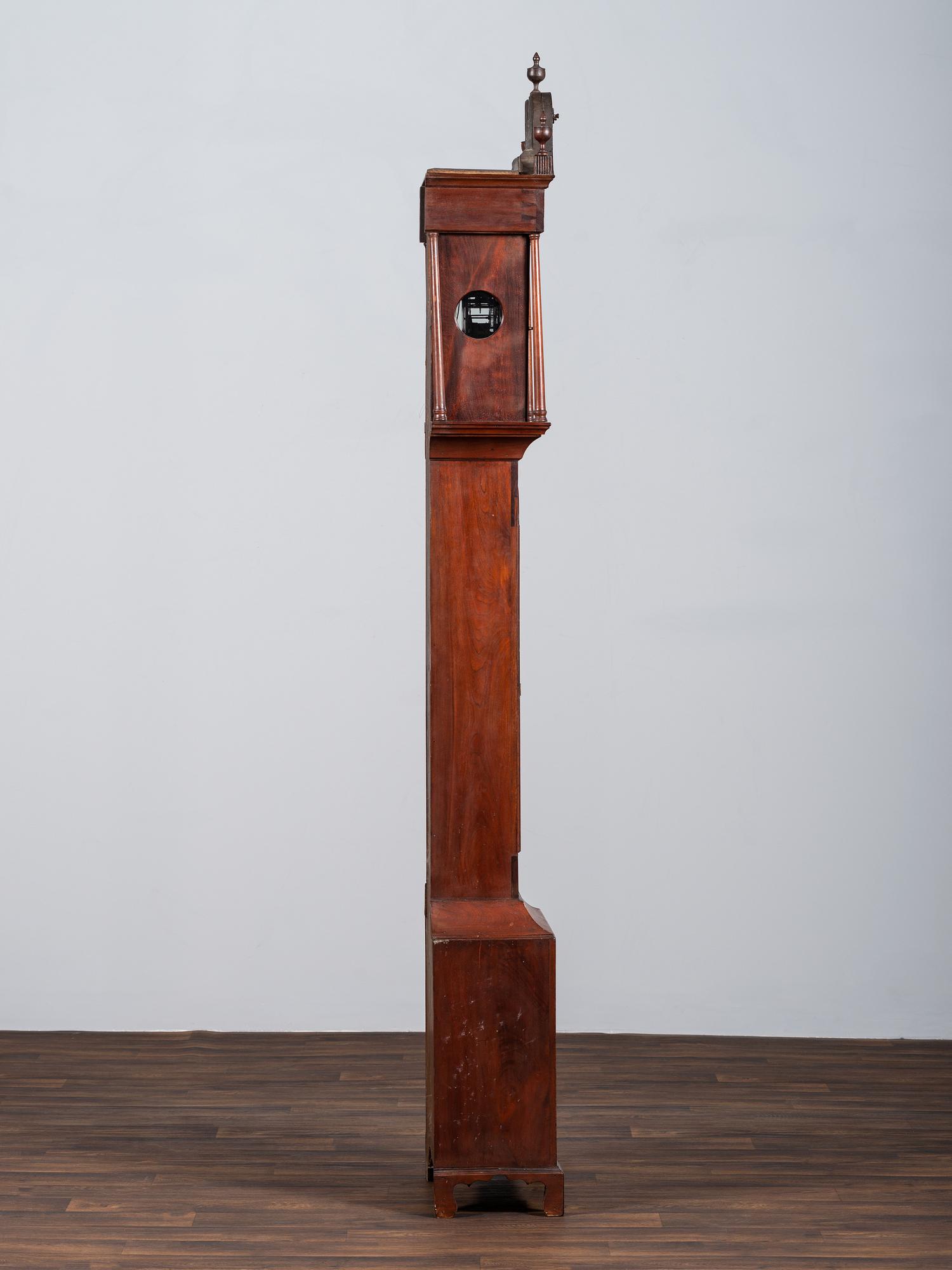 A Rare Chippendale Walnut Tall Case Clock