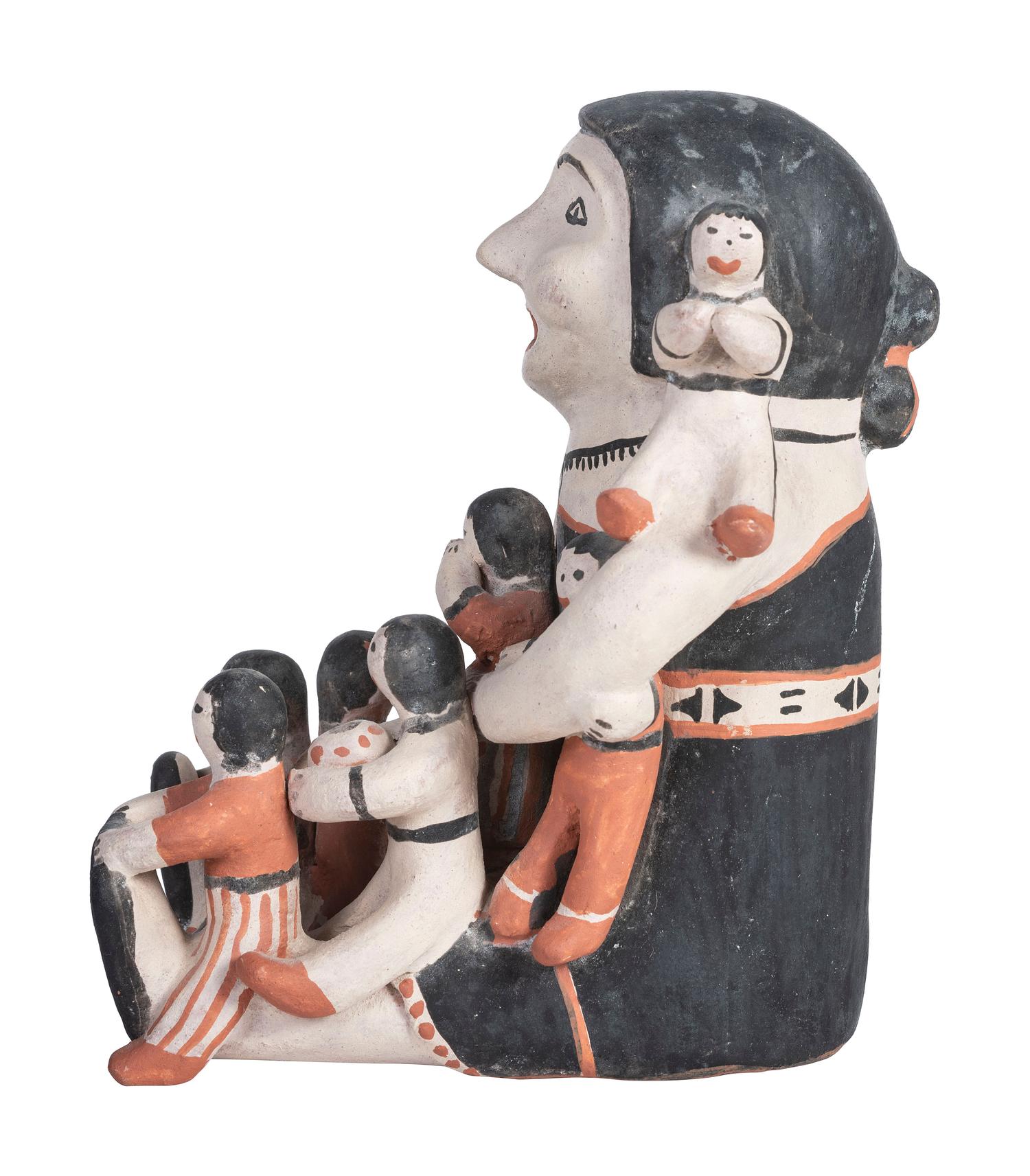 Pottery Storyteller, with Ten Children