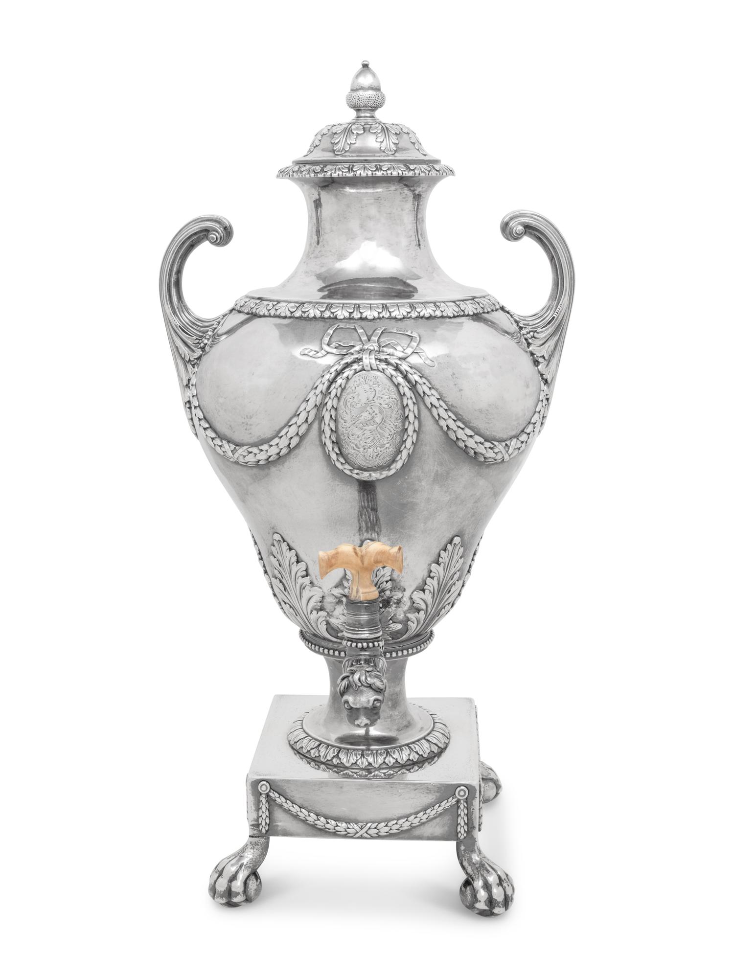 A George III Silver Hot Water Urn