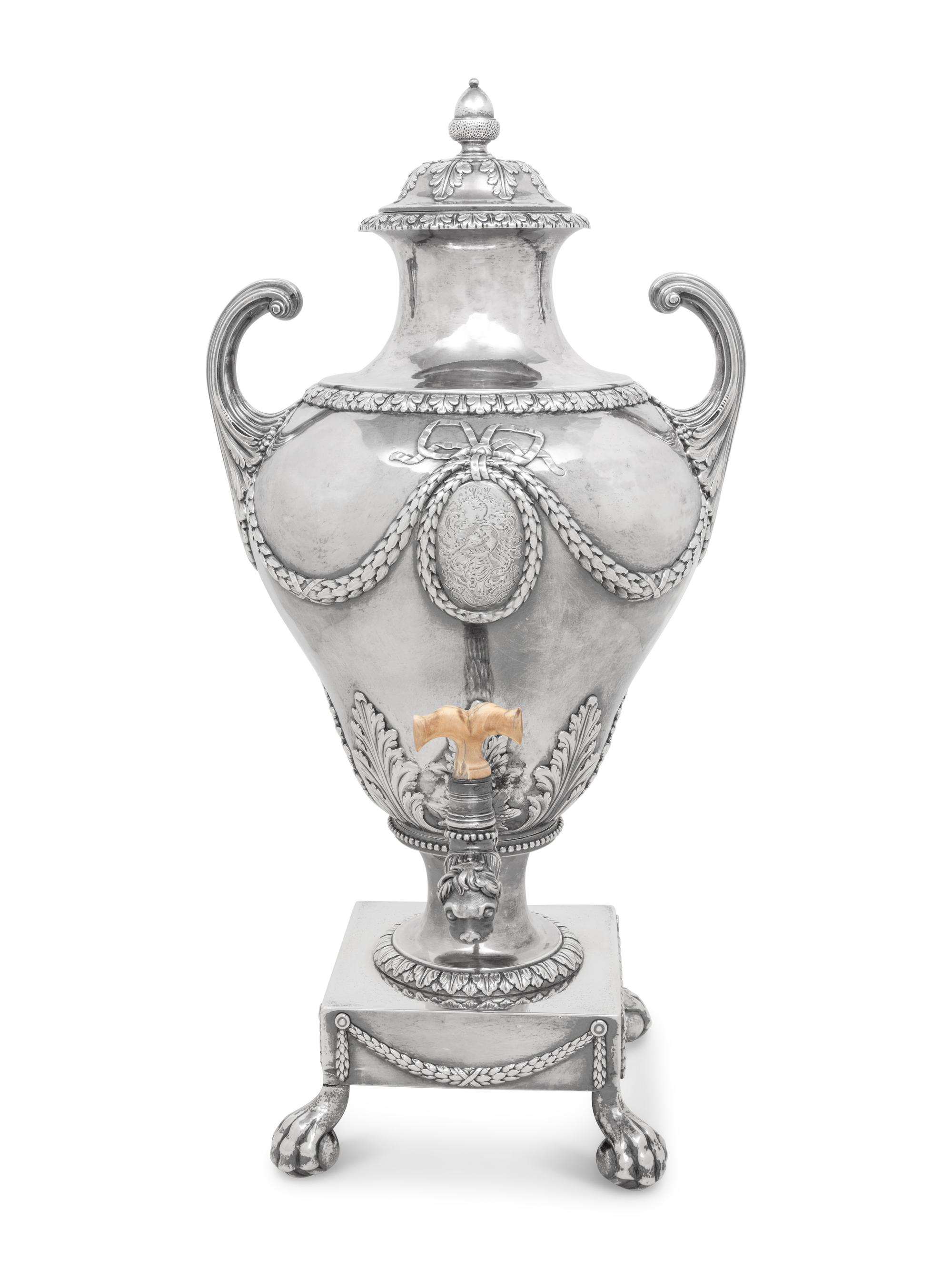 A George III Silver Hot Water Urn