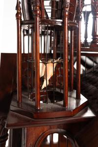 A Continental Mahogany Birdcage on Stand