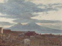 Frederick Judd Waugh, (American, 1861-1940), Vesuvius at Dawn from Naples