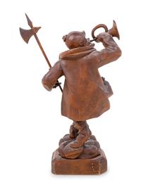 A Black Forest Carved Night Watchman Figure
