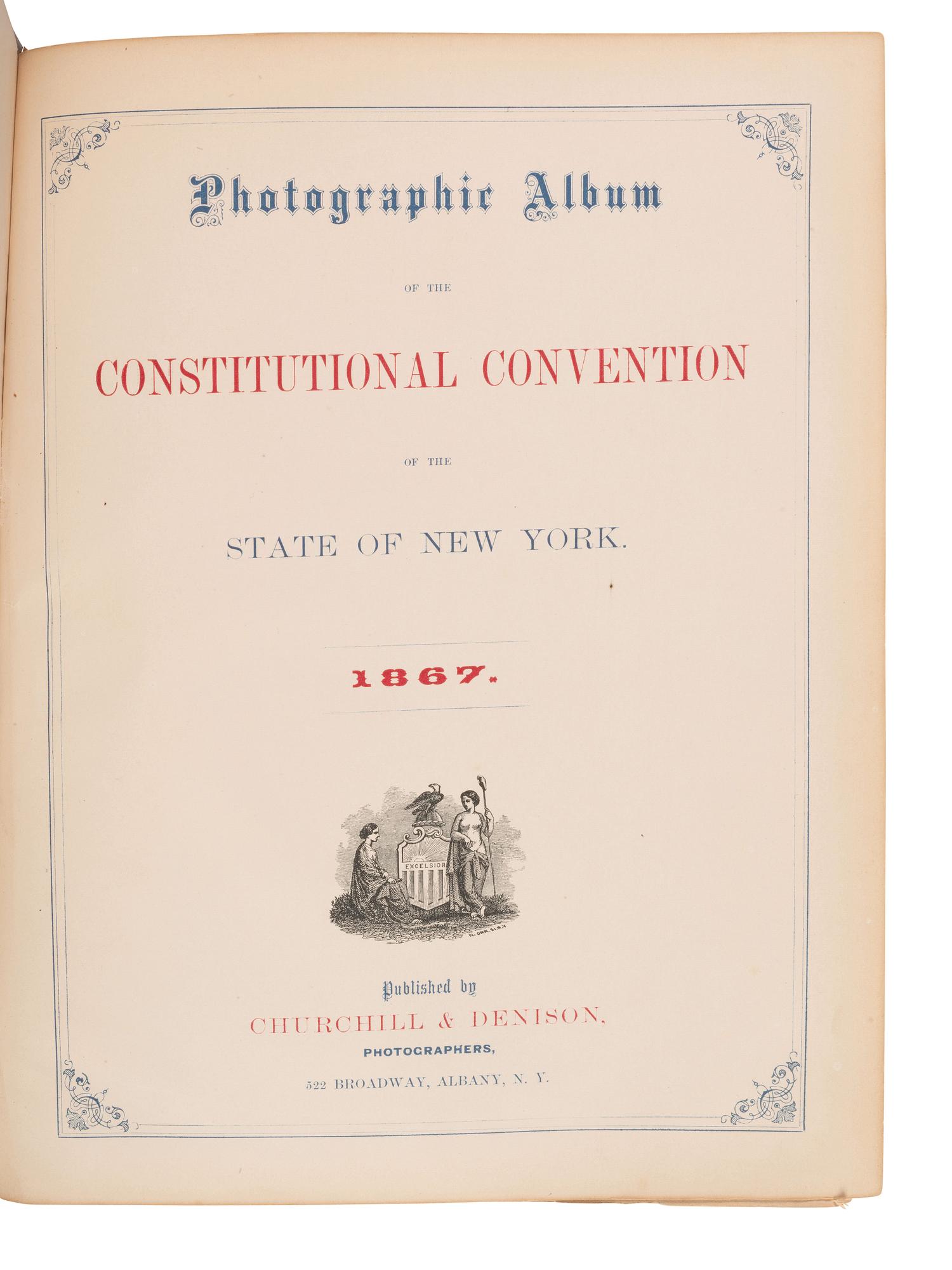 [Americana] Photo Album of the Constitutional Convention of the State of New York in 1867