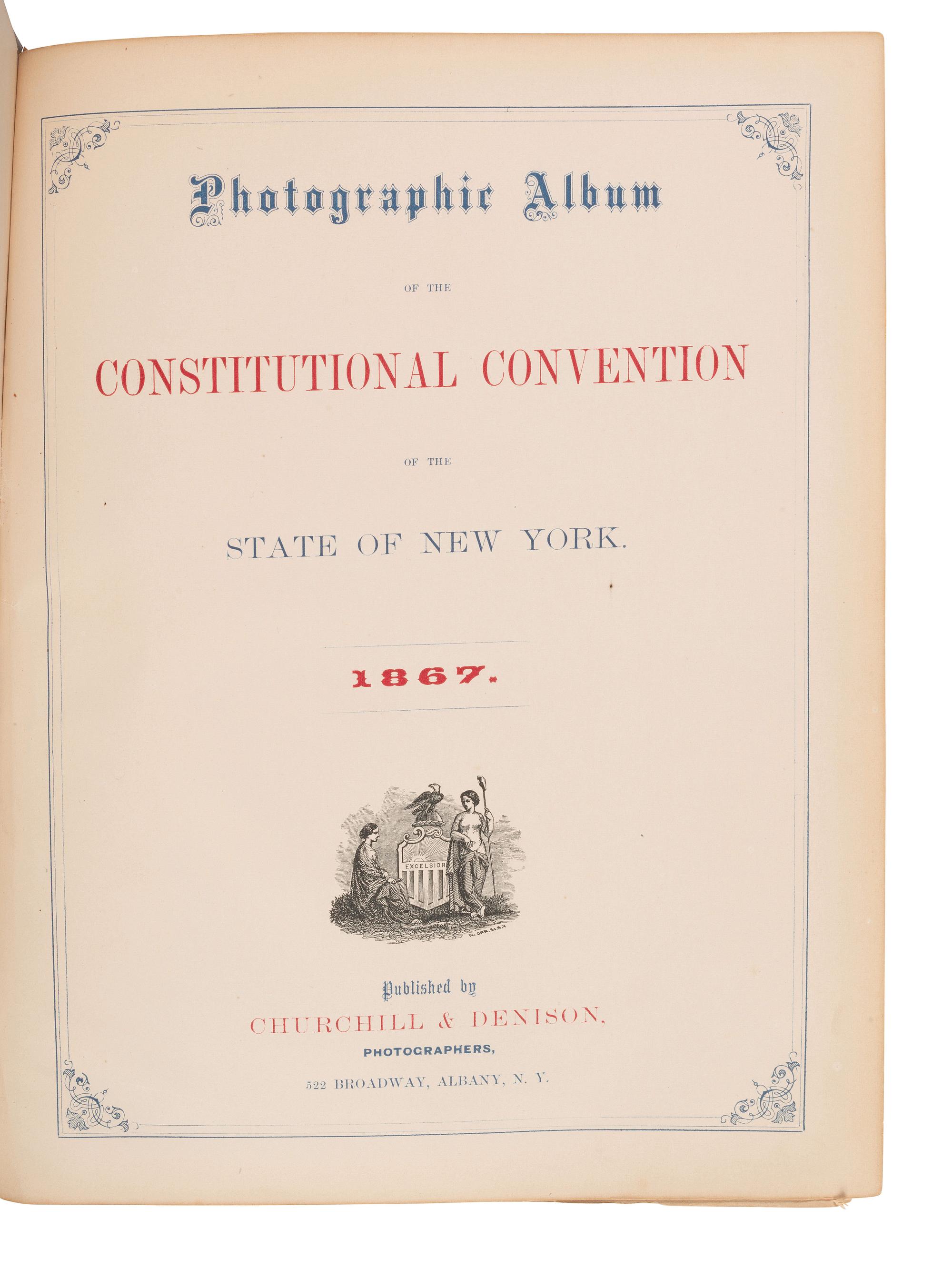 [Americana] Photo Album of the Constitutional Convention of the State of New York in 1867