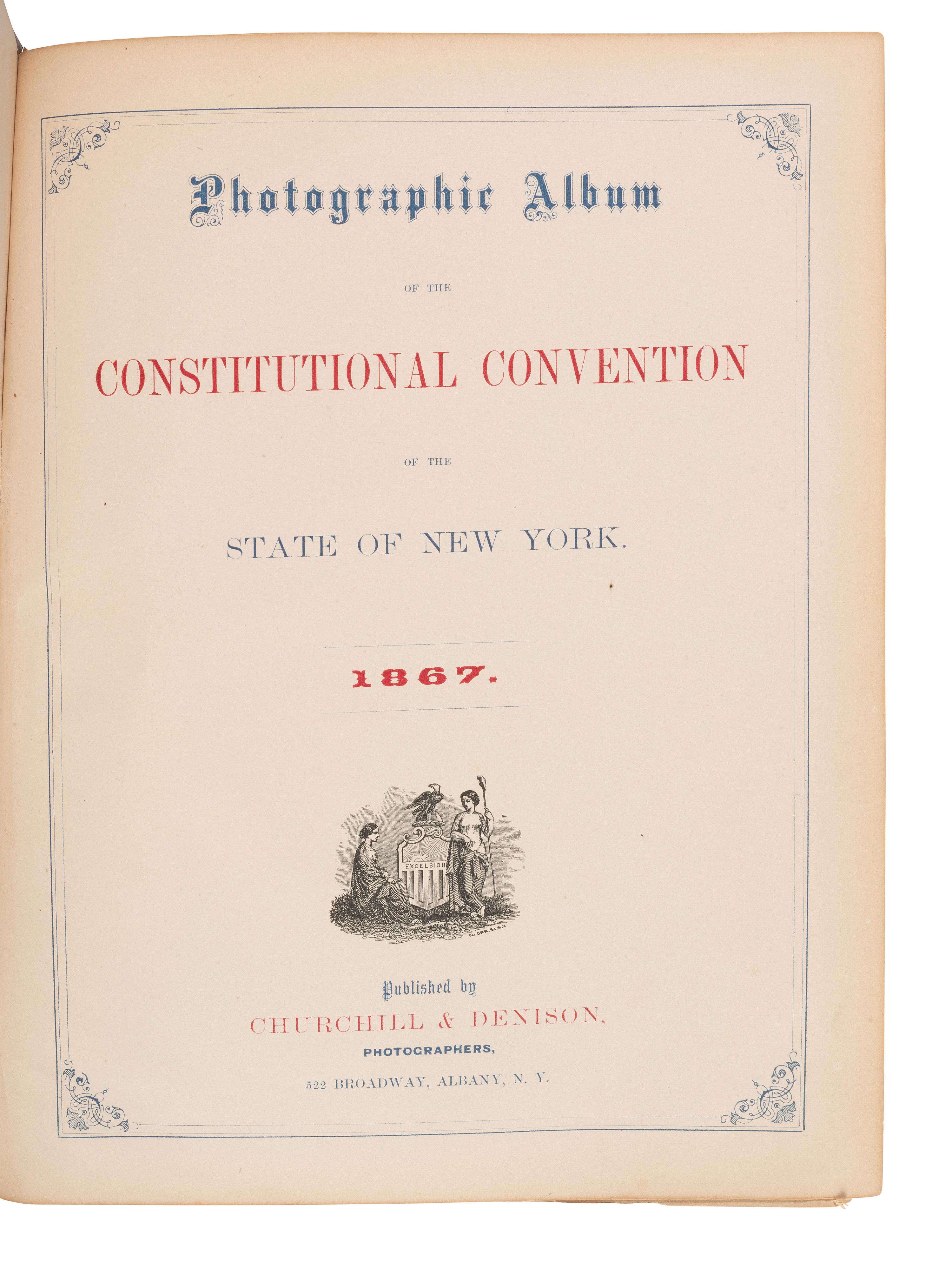 [Americana] Photo Album of the Constitutional Convention of the State of New York in 1867