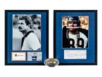 Collection One of Chicago Bears Legend Mike Ditka's Personal Items Including Hall of Fame Crystal Ball and Signed Display