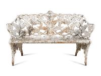 A Victorian Cast Iron Three-Piece Garden Seating Suite