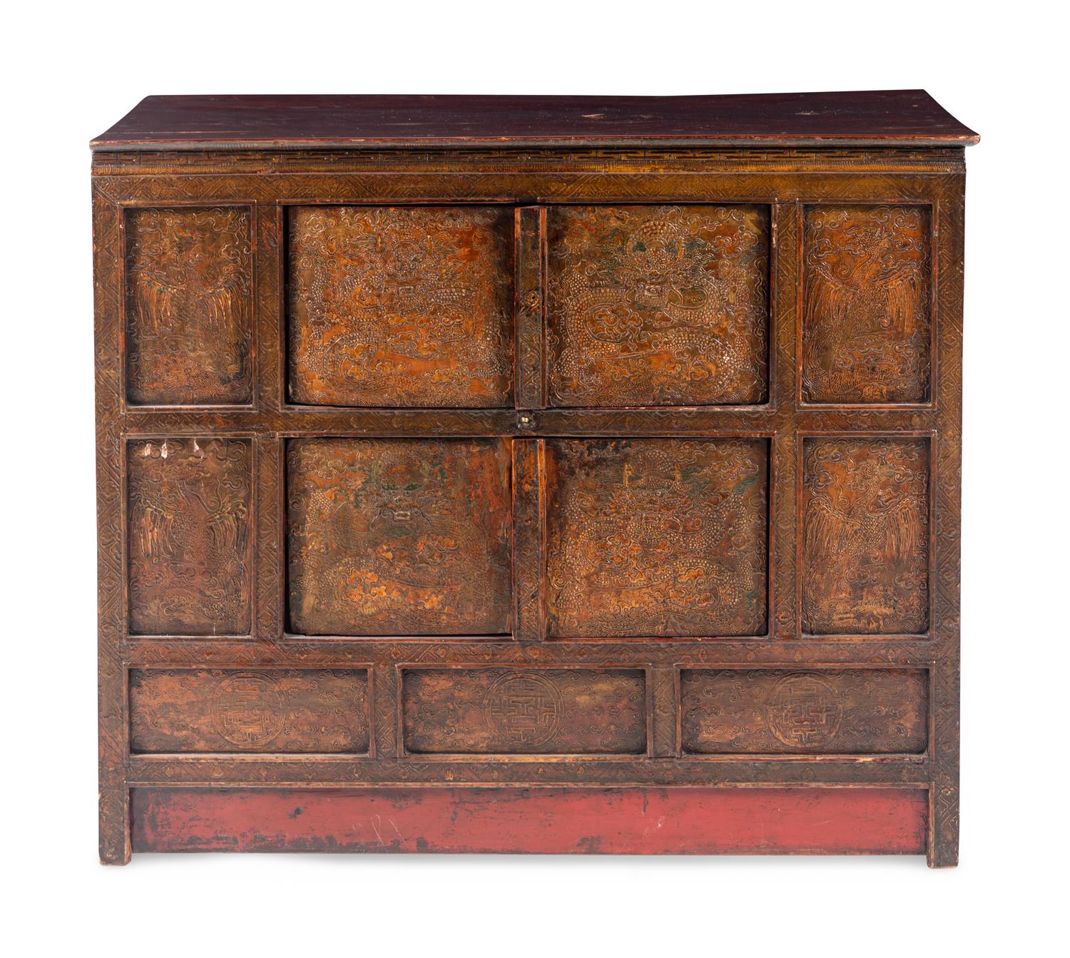 A Tibetan Polychrome Cabinet