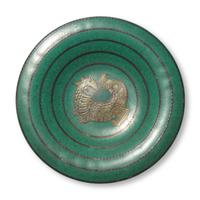 Gustavsberg Green Plate, c. 1940