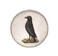A Victorian Silver and Polychrome Enamel Bird Motif Brooch, 4.45 dwts.