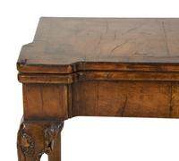 A George II Style Walnut Flip-Top Game Table