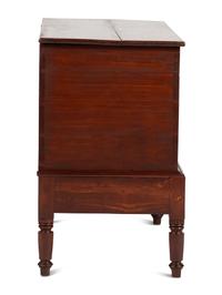 A Late Federal Bermuda Cedar Two-Drawer Blanket Chest on Frame
