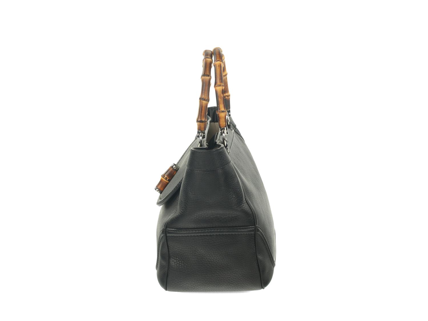 Gucci Black Tote with Bamboo Handle