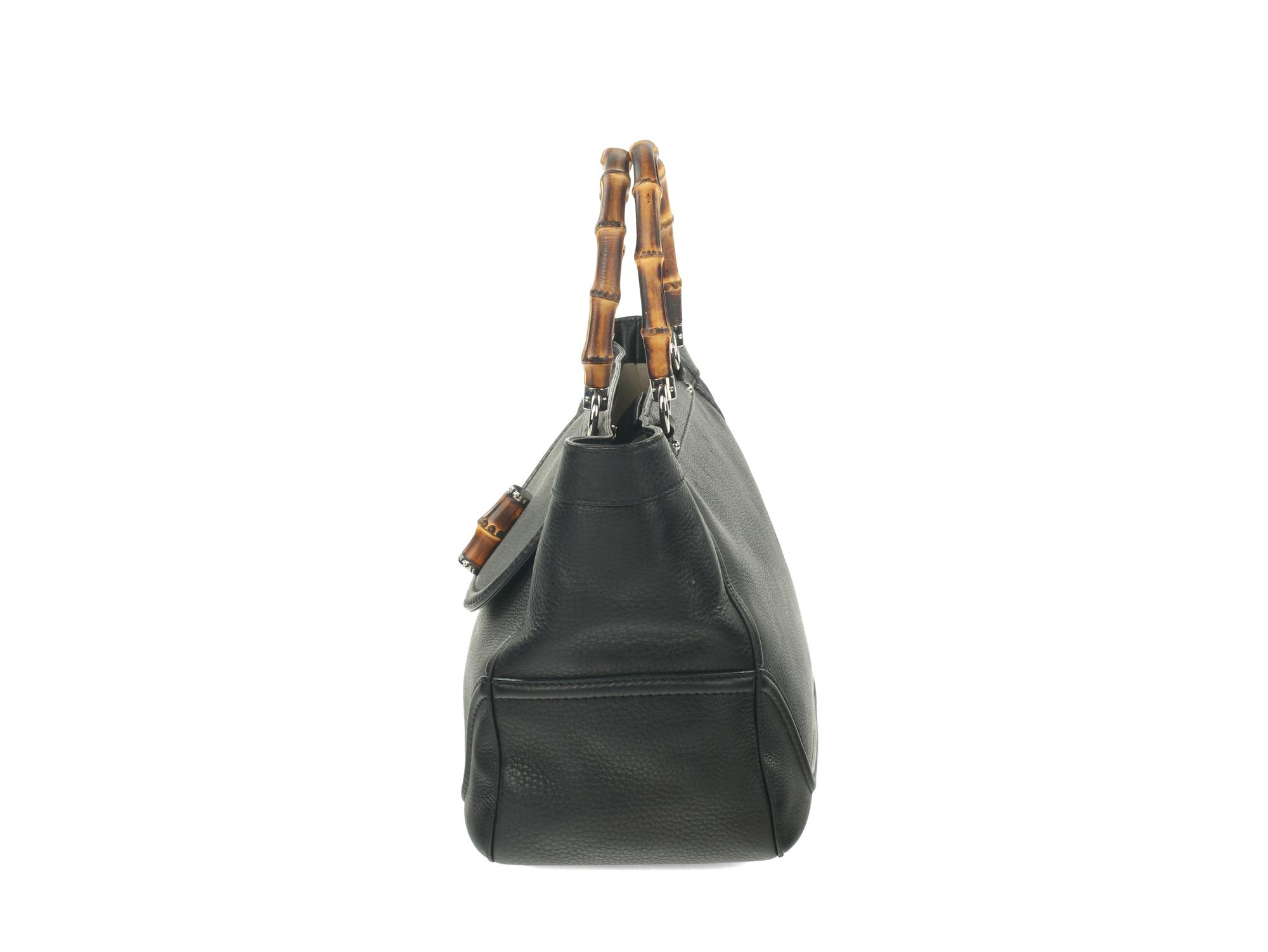Gucci Black Tote with Bamboo Handle