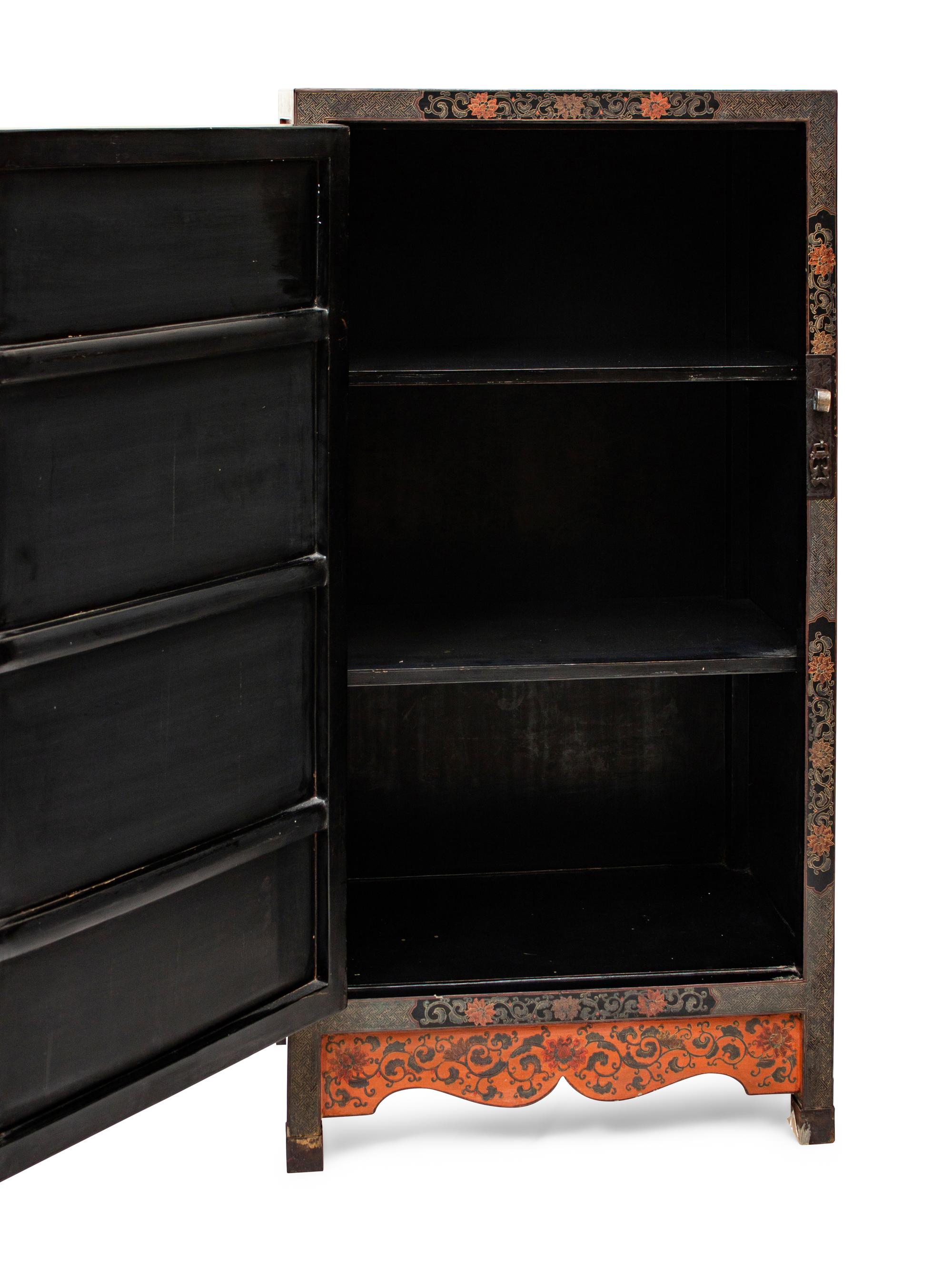 A Pair of Chinese Export Lacquered Cabinets