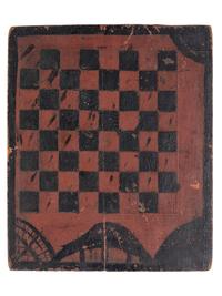 Five Paint Decorated Checkerboards
