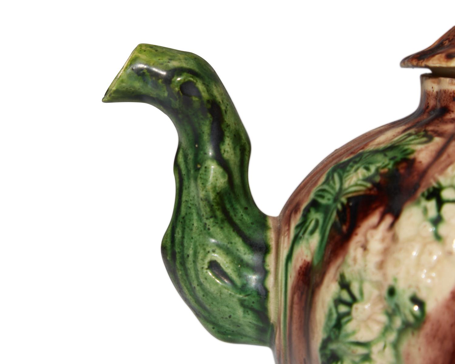 An English Lead Glazed Earthenware Teapot