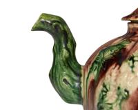 An English Lead Glazed Earthenware Teapot