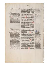 Leaf from a Glossed Psalter, in Latin, illuminated manuscript on parchment [Northern France, c. 1175-1200]