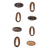Lot of Four Fuchi and Kashira Sets with Shoki and Oni Motifs