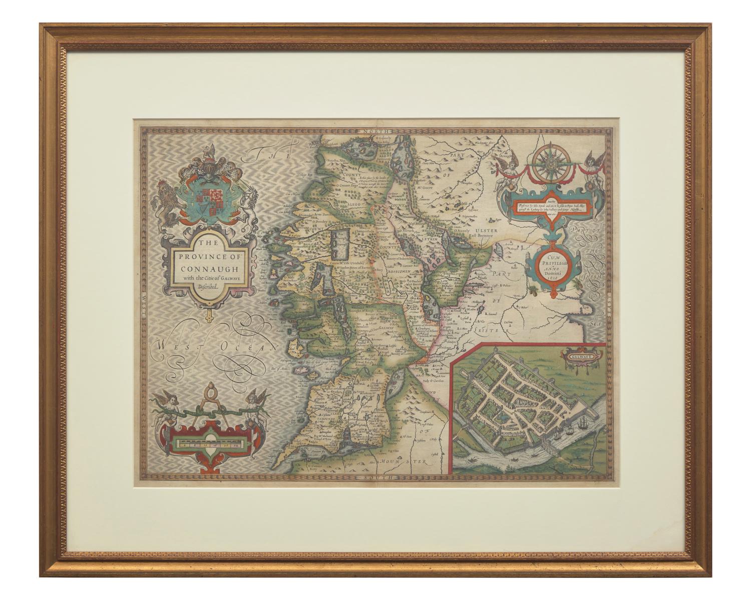 [Maps & Atlases] Speed, John. The Province of Connaugh with the Citie of Galwaye Described