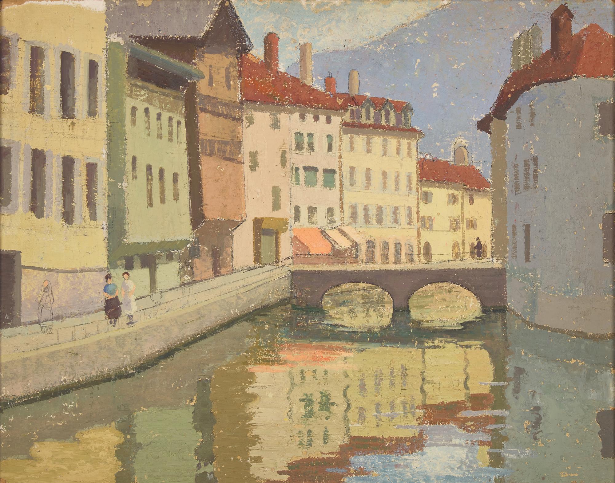 Emma Fordyce MacRae (American, 1887–1974) — The White Bridge, Annecy, 1936
