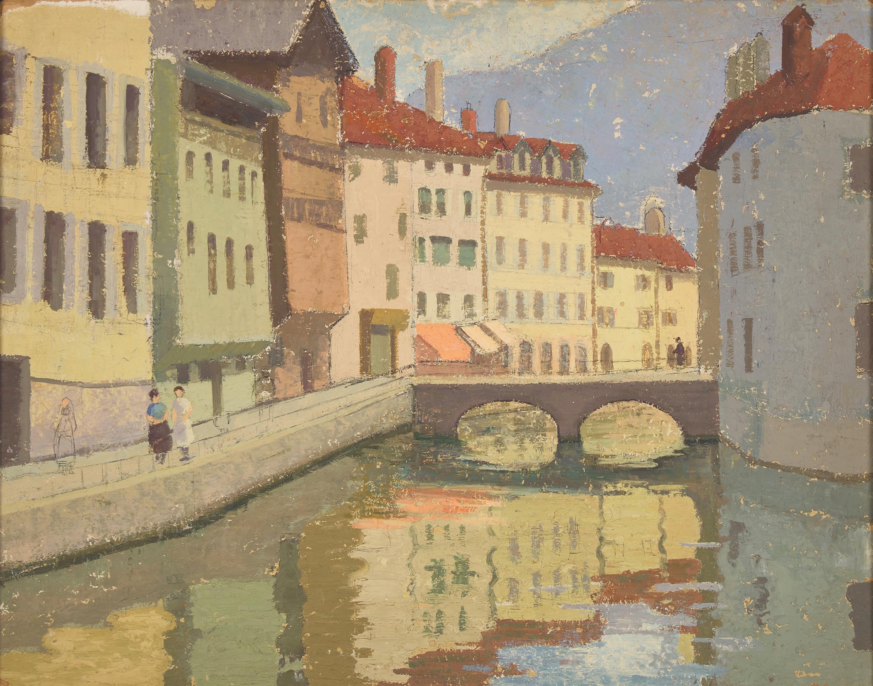 Emma Fordyce MacRae (American, 1887–1974) — The White Bridge, Annecy, 1936