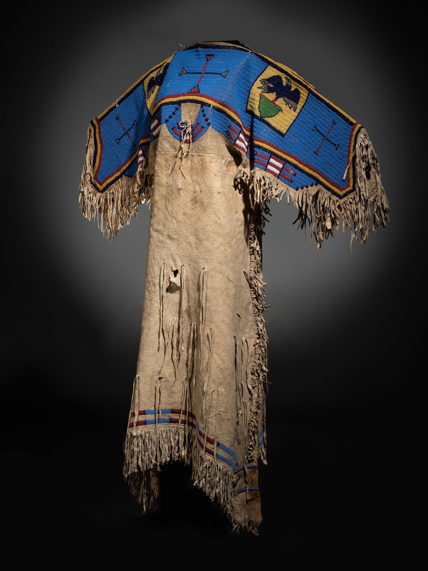 Sioux Beaded Hide Dress, with American Eagles