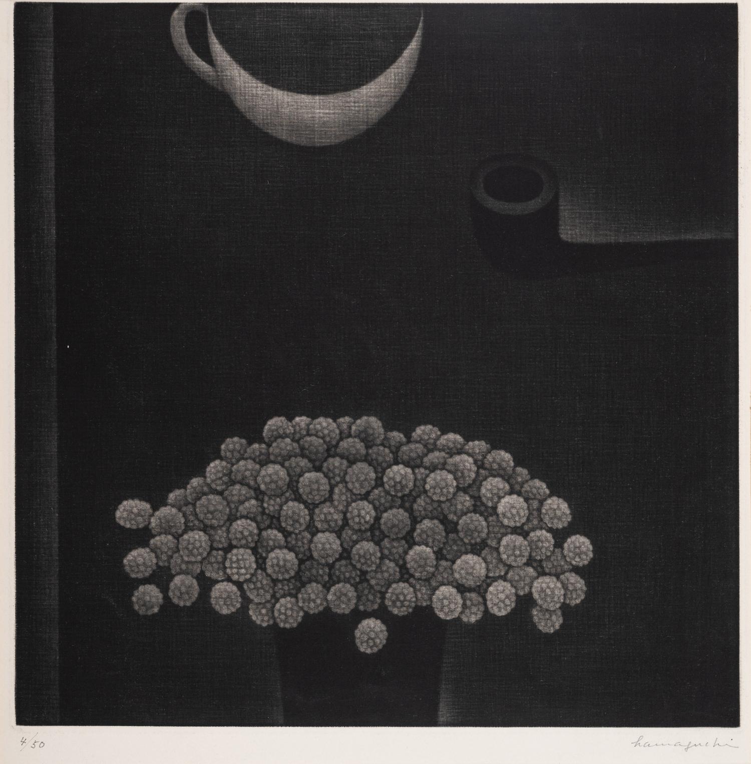 A group of four prints ( Fourteen Cherries; Clover Seeds; Pomegranate and Knife; Black Cherry)