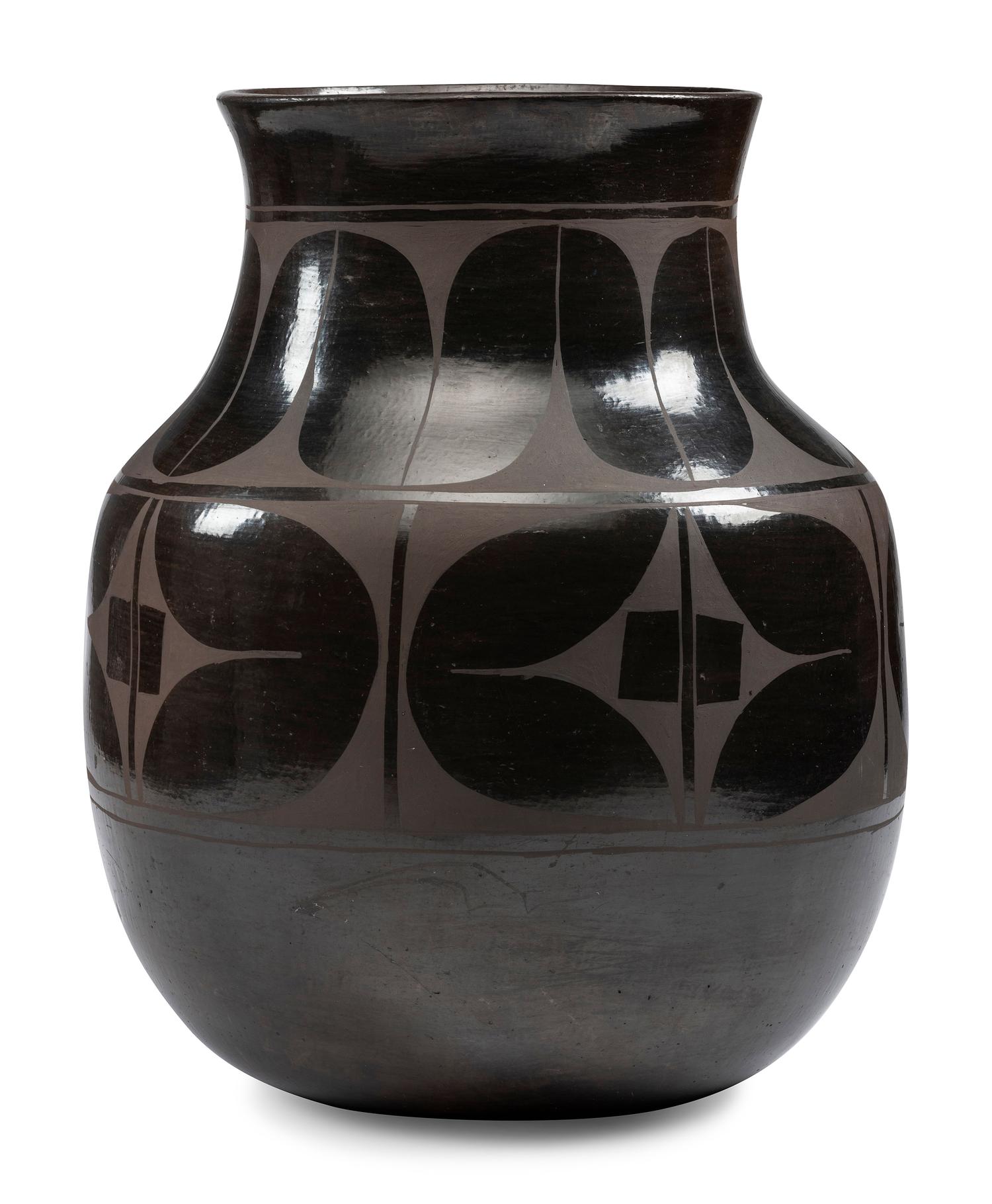 Large Blackware Pottery Jar