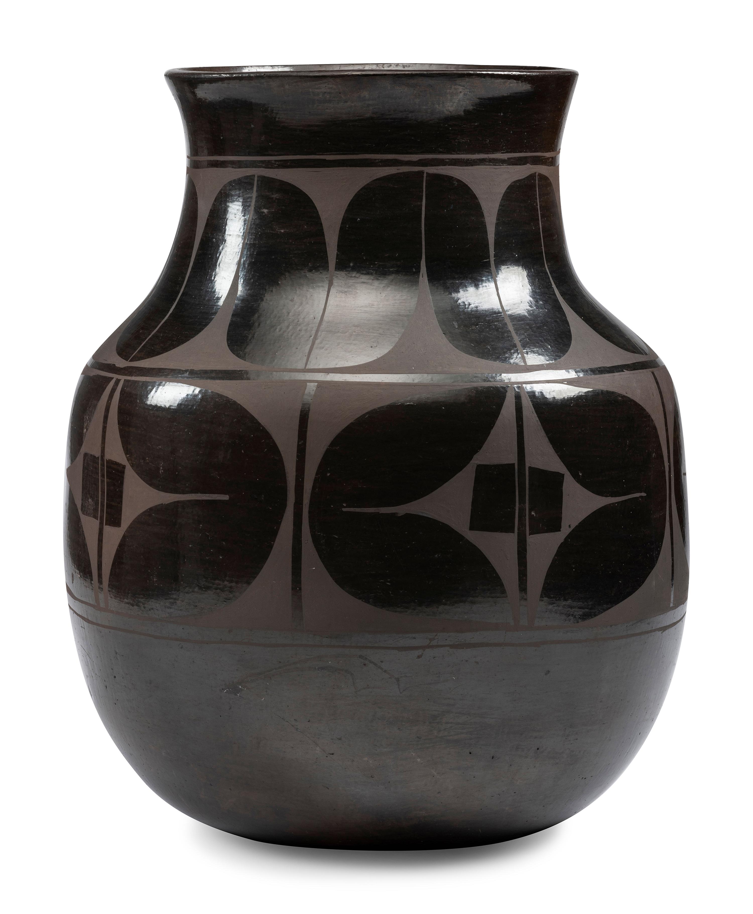 Large Blackware Pottery Jar