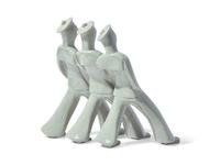 A French Art Deco Earthenware Figure Group of Three Sailors on the March