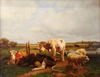 Artist Unknown, (20th century), Watering Cattle and Sheep