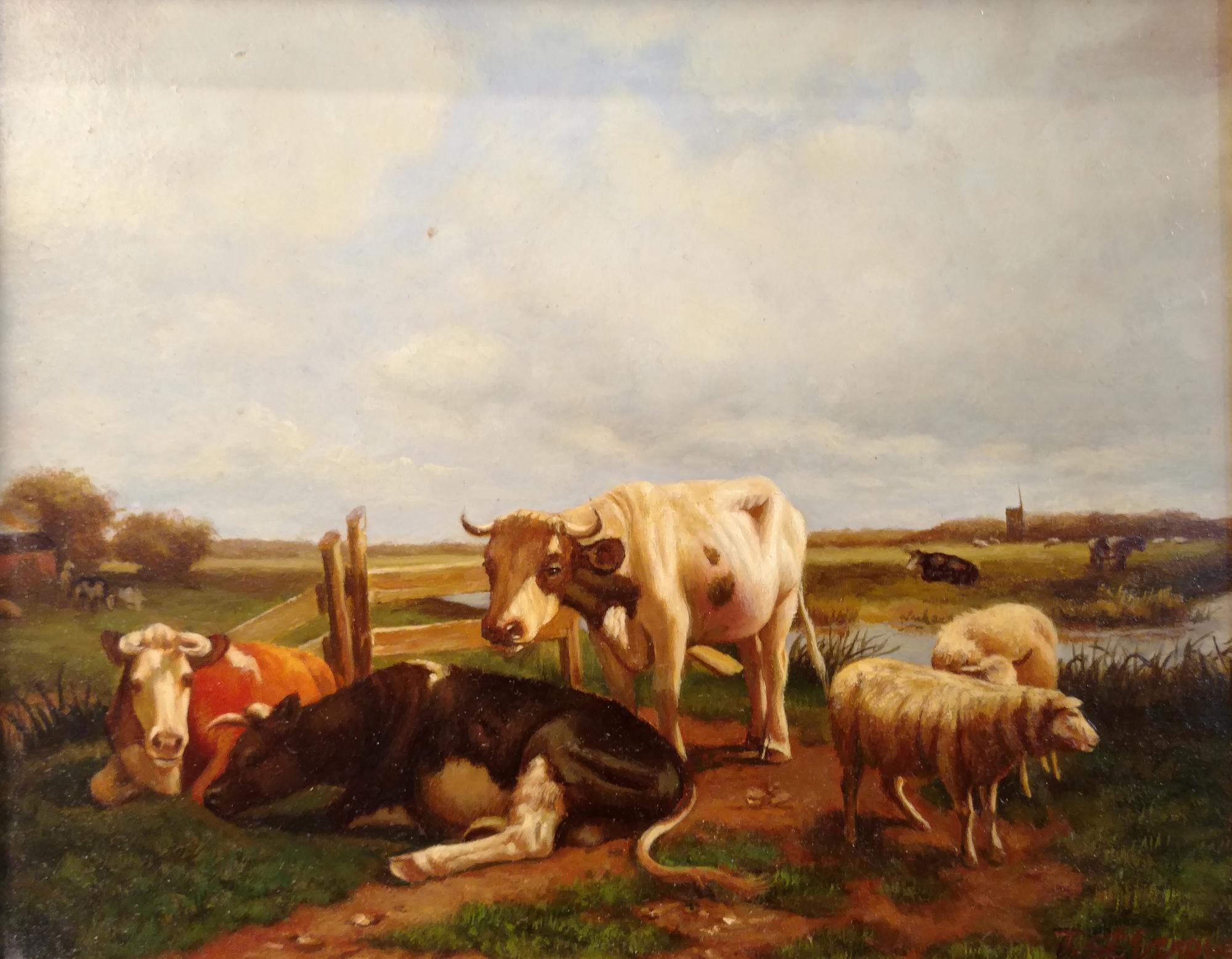 Artist Unknown, (20th century), Watering Cattle and Sheep