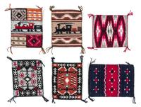 Six Navajo Wool Rugs Largest 5 x 3 1/2 inches. — Louise Bia Yazzie