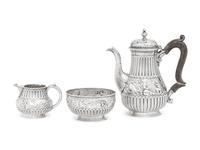 A Diminutive Victorian Silver Tea Set