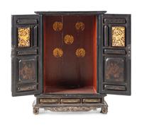 A Large Japanese Lacquered Wood Shrine