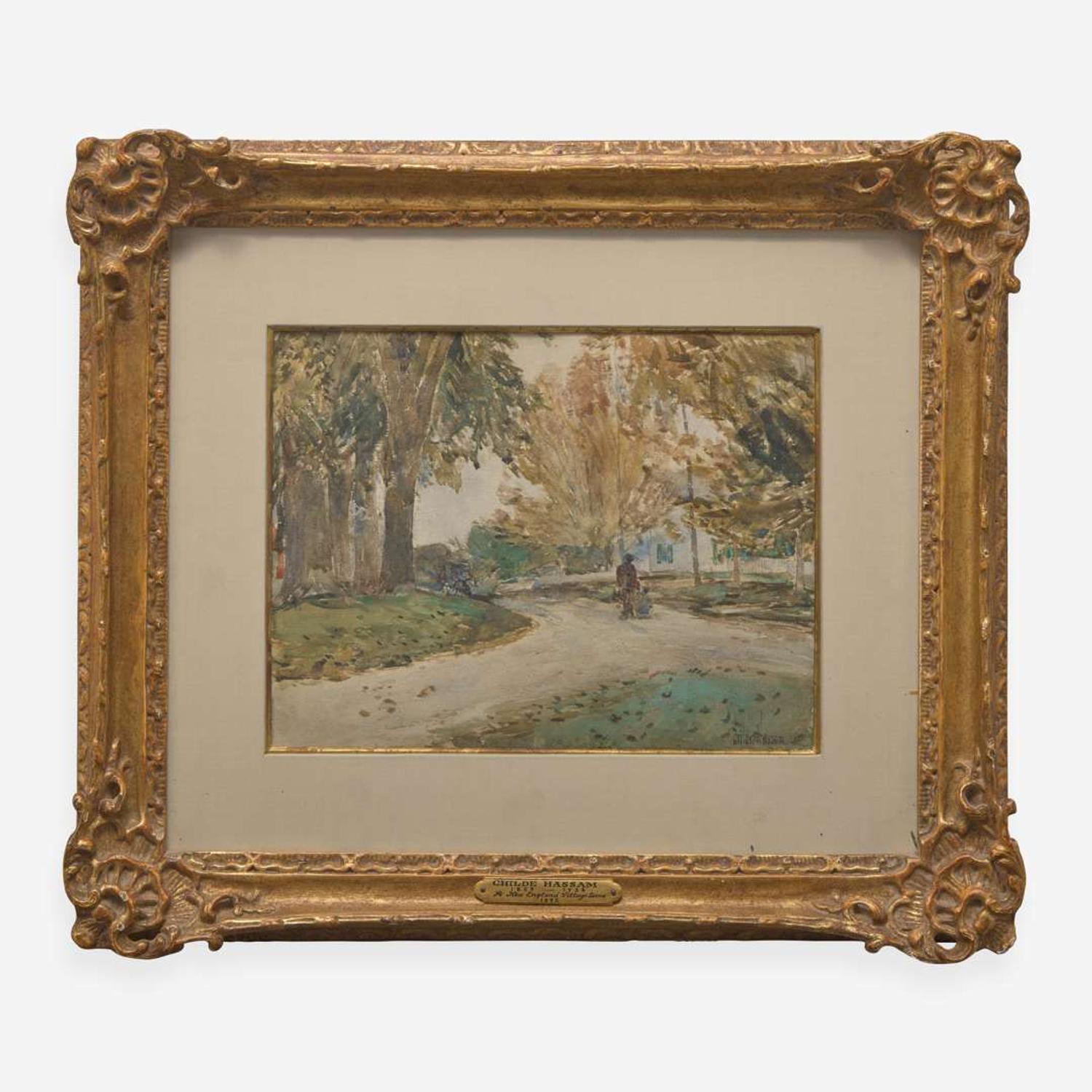 Childe Hassam (American, 1859–1935) New England Village Scene