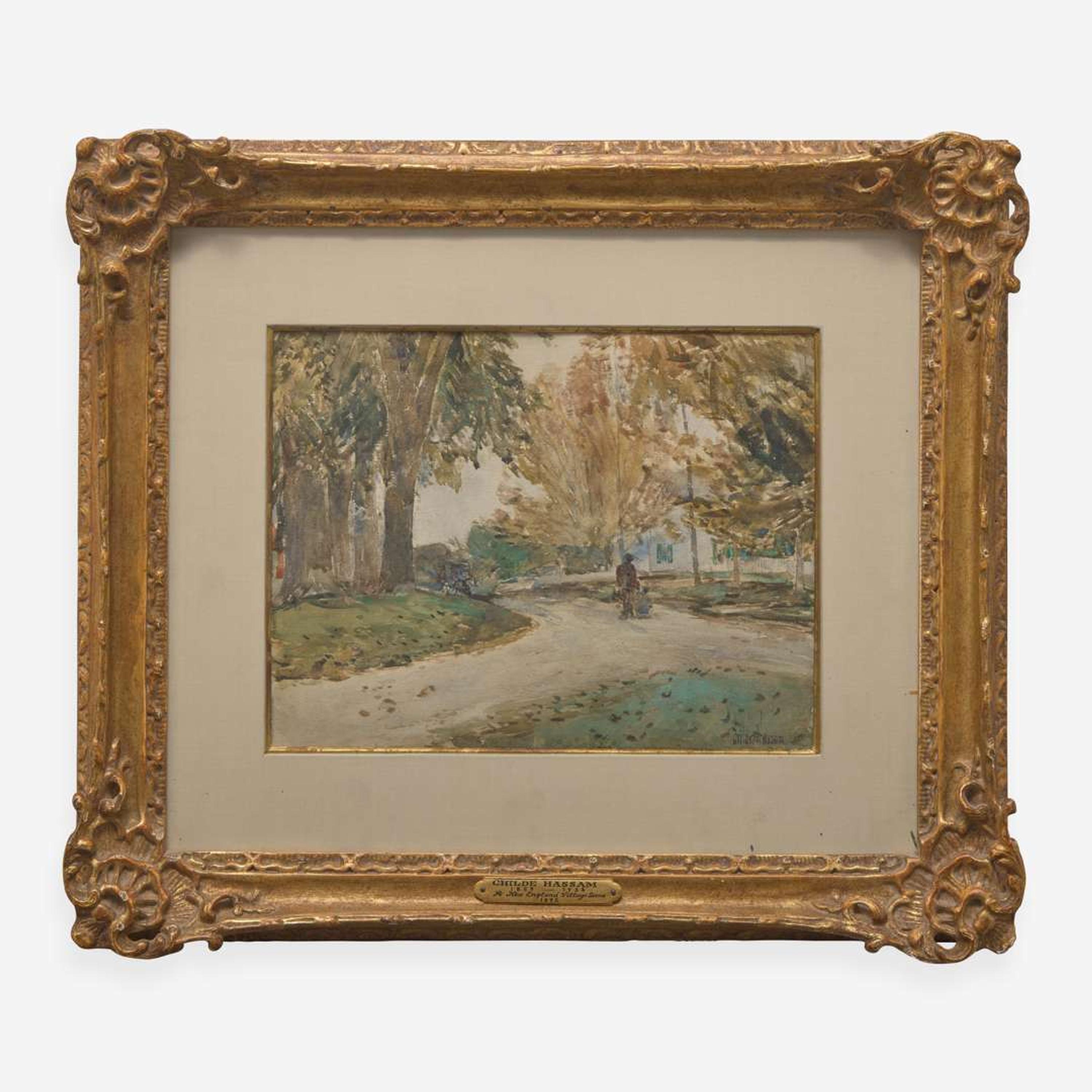 Childe Hassam (American, 1859–1935) New England Village Scene