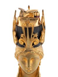 A Neoclassical Style Gilt Bronze Table Lighter