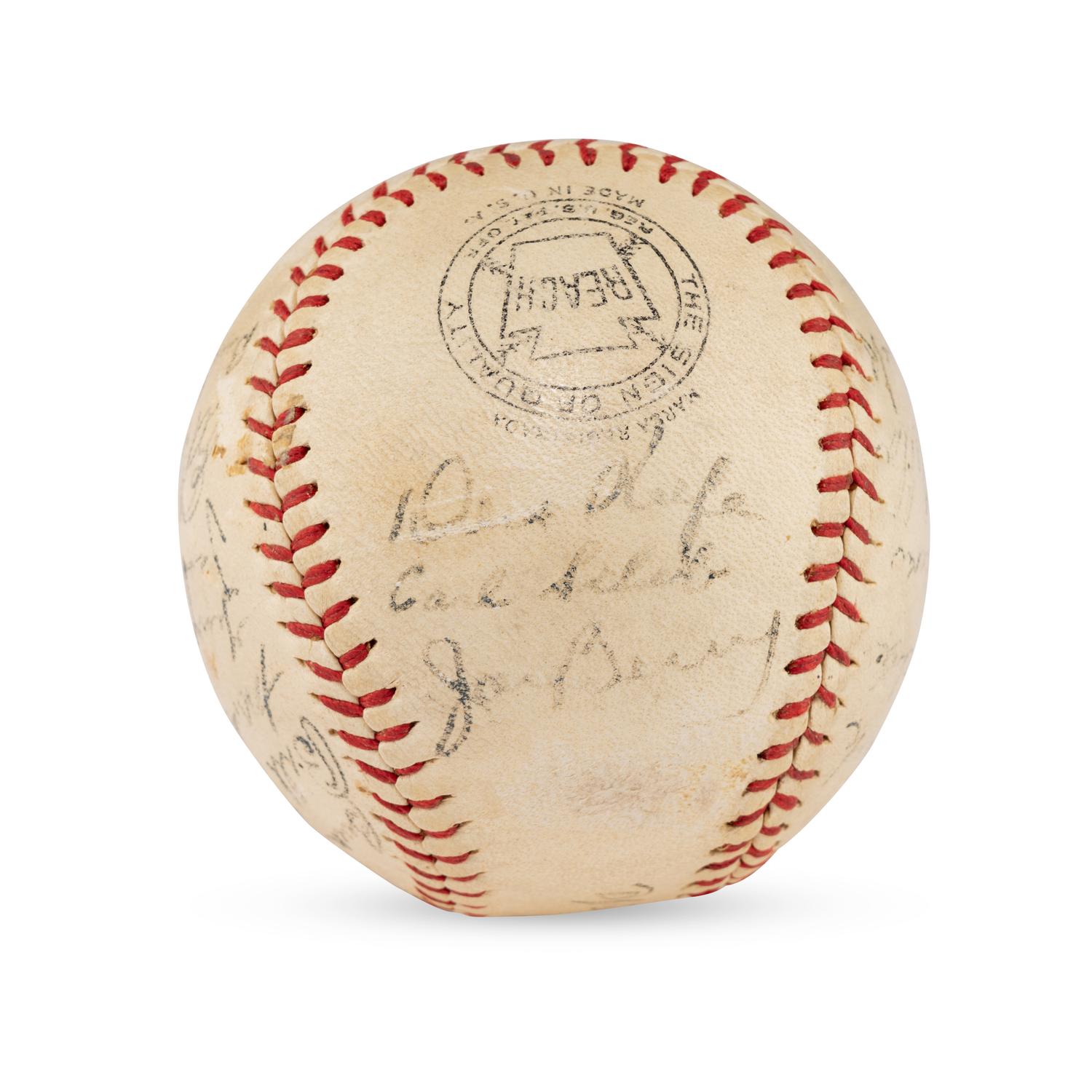 A 1944 Philadelphia Athletics Team Signed Autograph Baseball Featuring Connie Mack (Beckett Authentication Services Letter of Authenticity)
