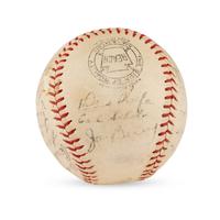 A 1944 Philadelphia Athletics Team Signed Autograph Baseball Featuring Connie Mack (Beckett Authentication Services Letter of Authenticity)