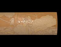 A Chinese Carved Bamboo Wrist Rest