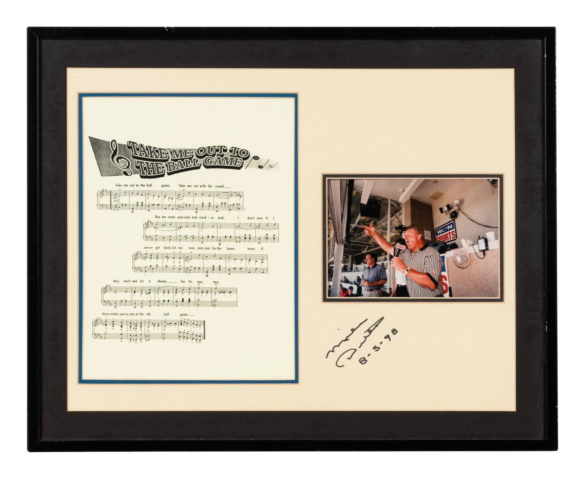 A Mike Ditka Chicago Cubs Signed Autograph Ceremonial Baseball Jersey Presentation Formerly Displayed at Mike Ditka’s Restaurant