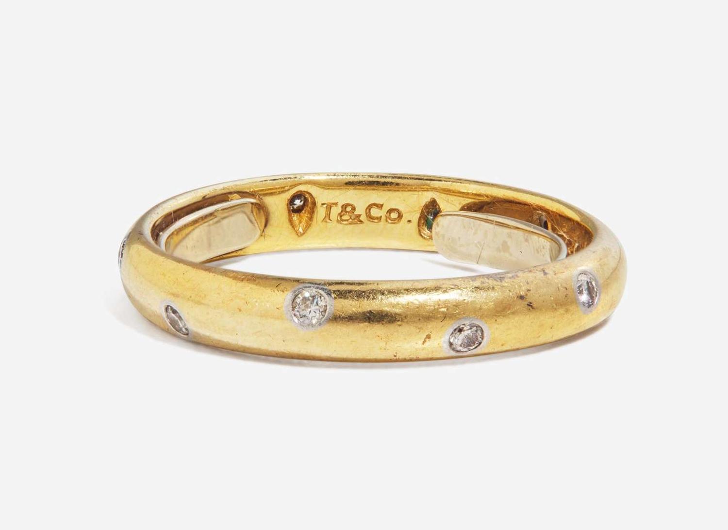 An 18K Yellow Gold and Diamond Band by Tiffany & Co.