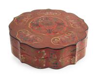 A Large Tianqi Lacquer Box Diameter 19 1/2 inches. — 19TH/20TH CENTURY